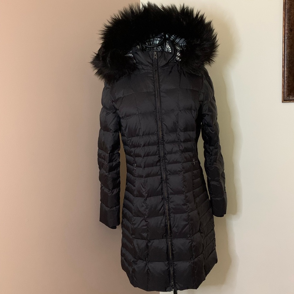 Talbots black long down puffer coat - Size Large